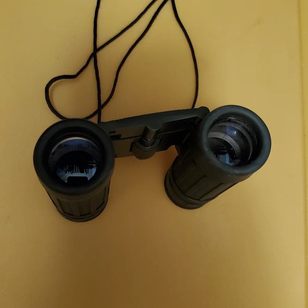8x21 Green Binoculars with Case